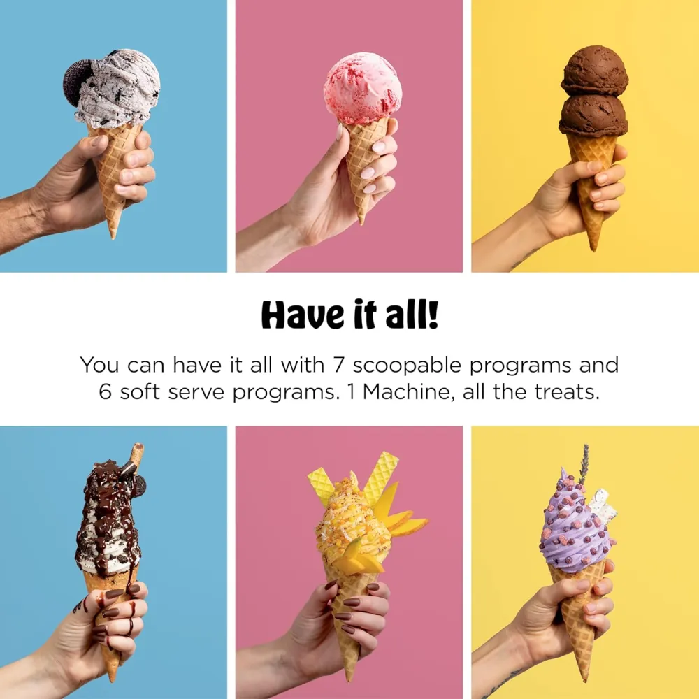 Ninja CREAMi Scoop & Swirl Ice Cream and Soft Serve Maker