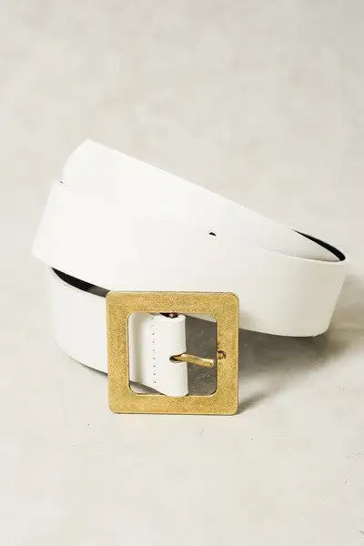 Oversized Square Buckle Belt
