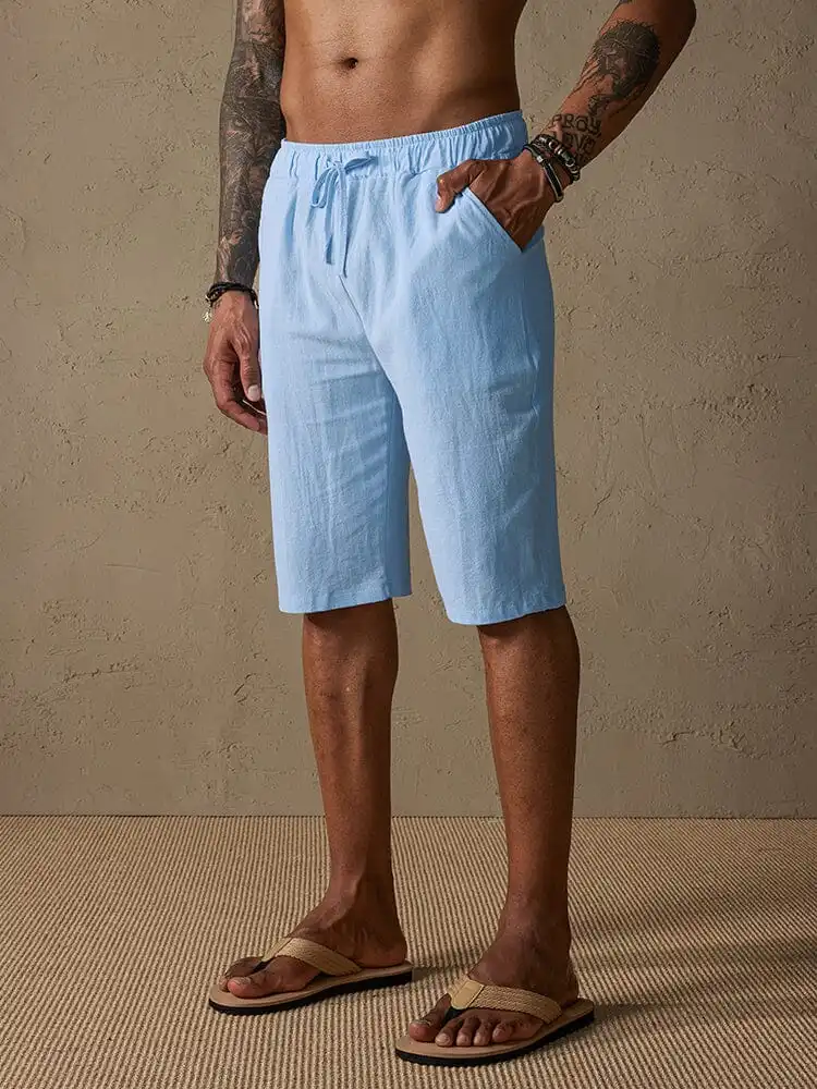 Men's Casual Cotton Drawstring Shorts