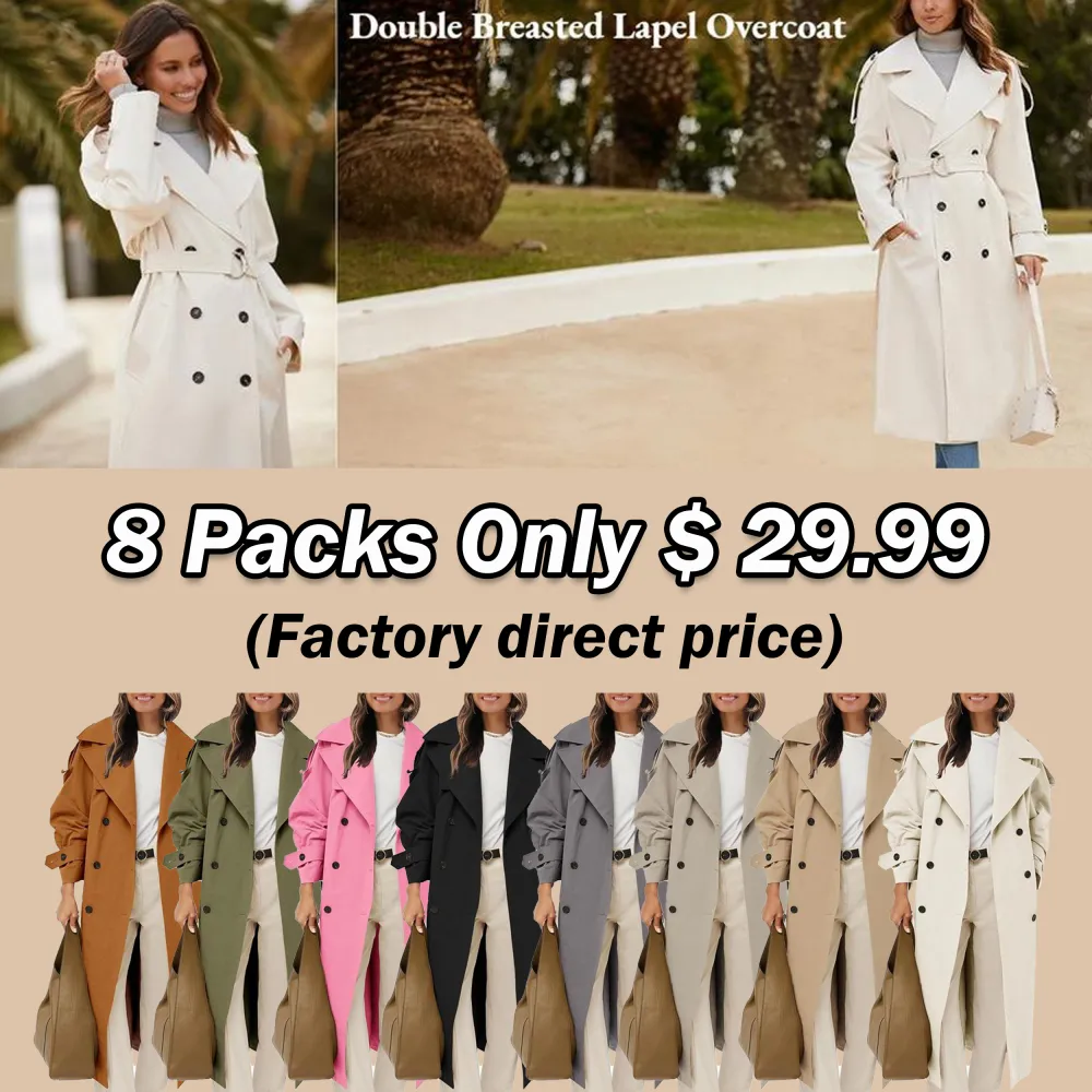 Women‘s Oversized Long Trench Coat – Effortless Elegance Meets Timeless Warmth