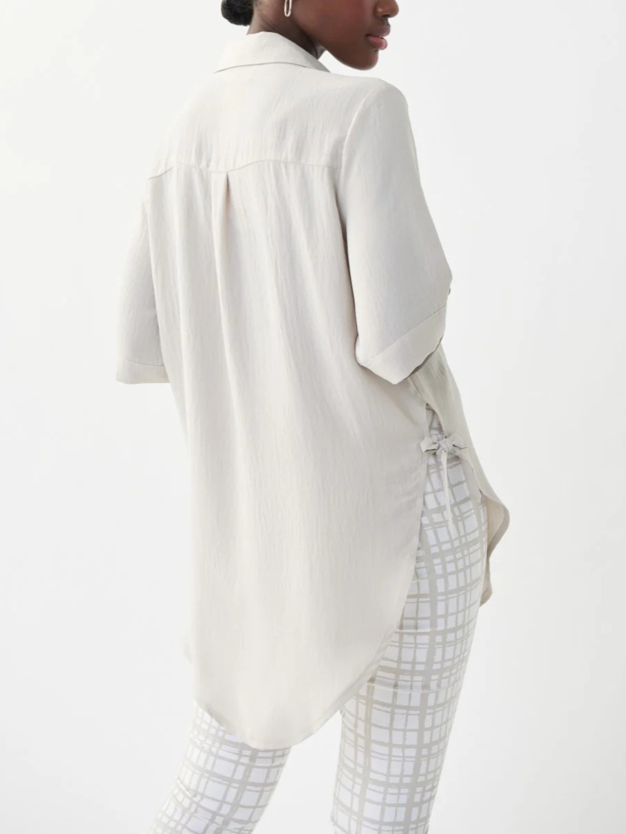 Light Gray Button - Front Oversized Shirt