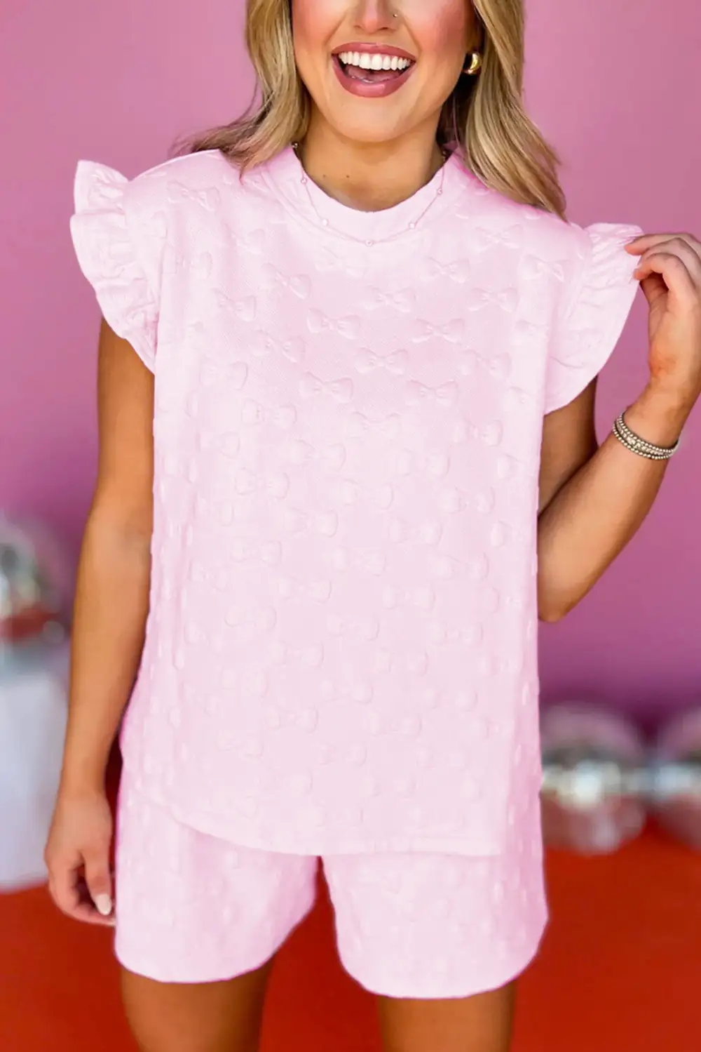 Sleeve Relaxed Shorts Lounge Set