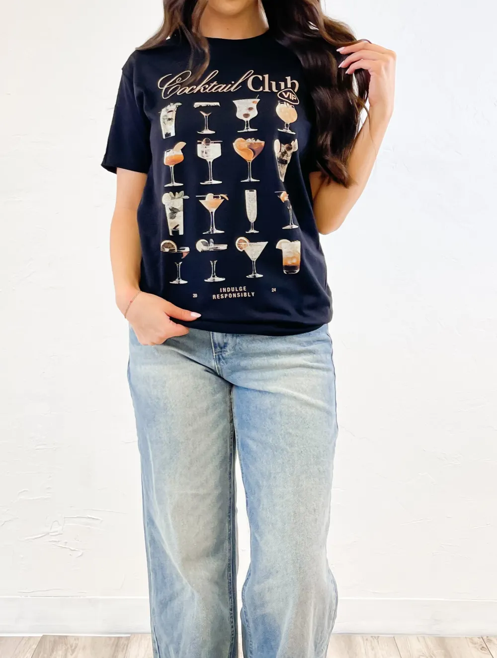 Cocktail Graphic Casual Tee