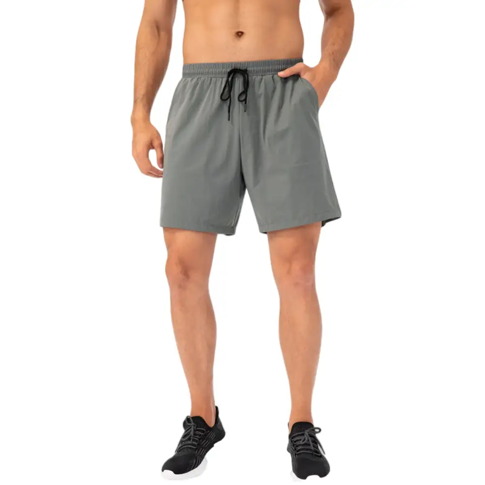 Refined Drawstring Elastic-Waist Side-Pocket Lightweight Men's Athletic Shorts