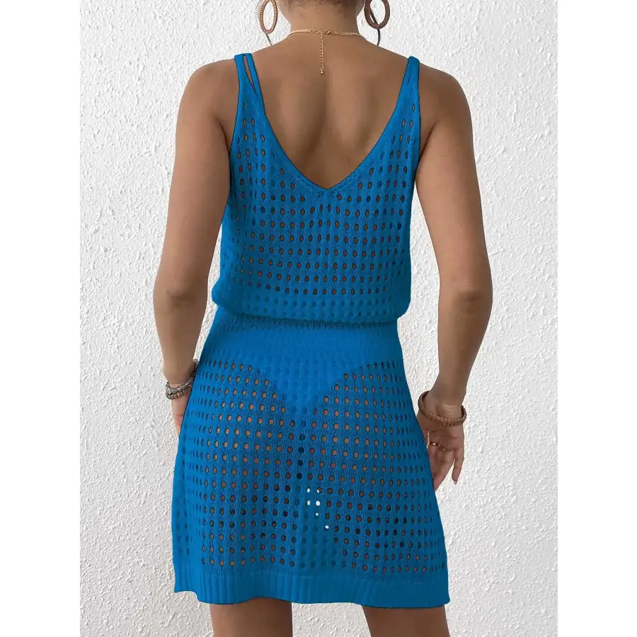 Everyday Crochet Knit Cover Up Mini Dress