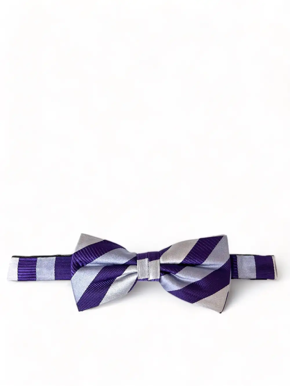 Polished Striped Silk Bow Tie Set