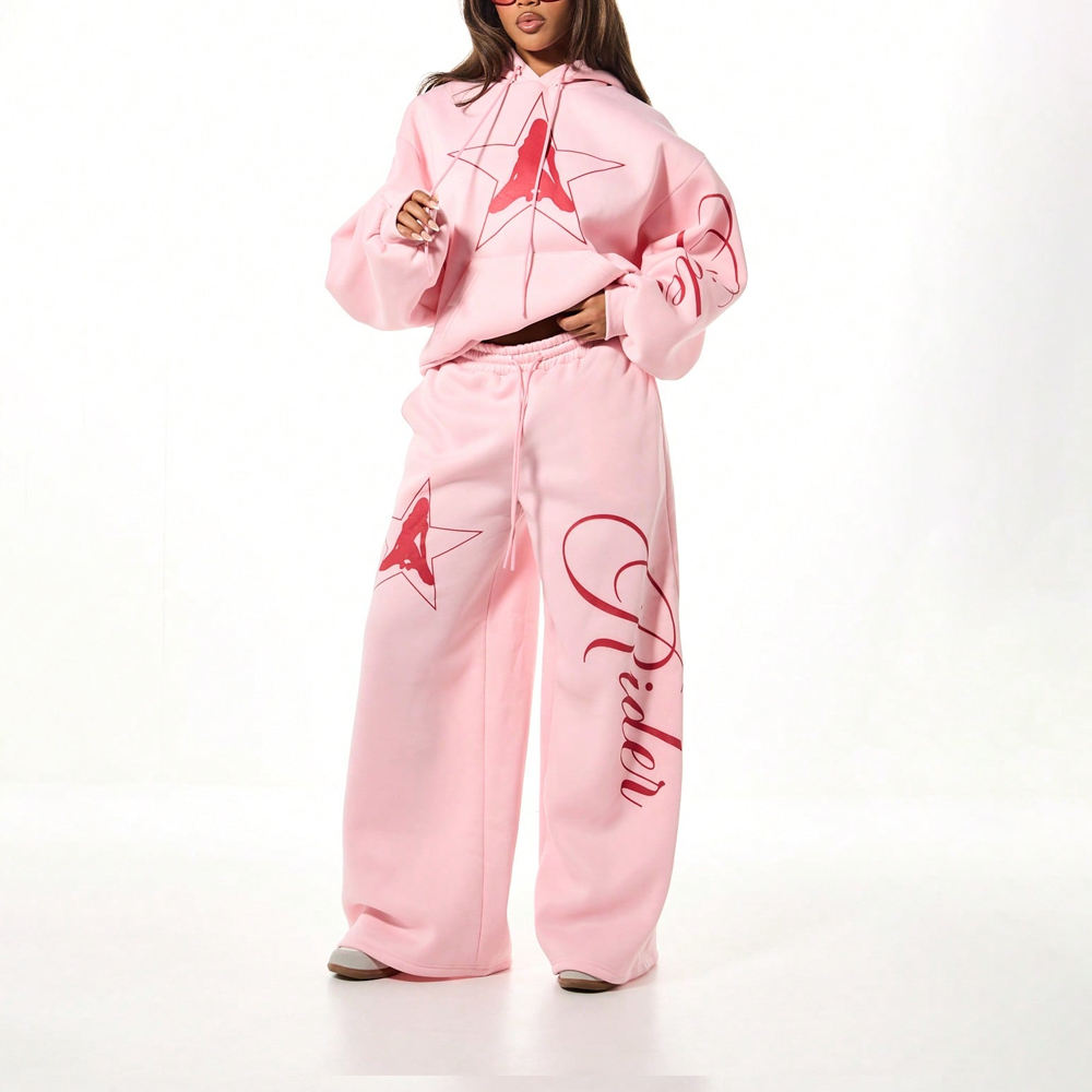 Oversized Hoodie & Wide-Leg Sweatpants Set