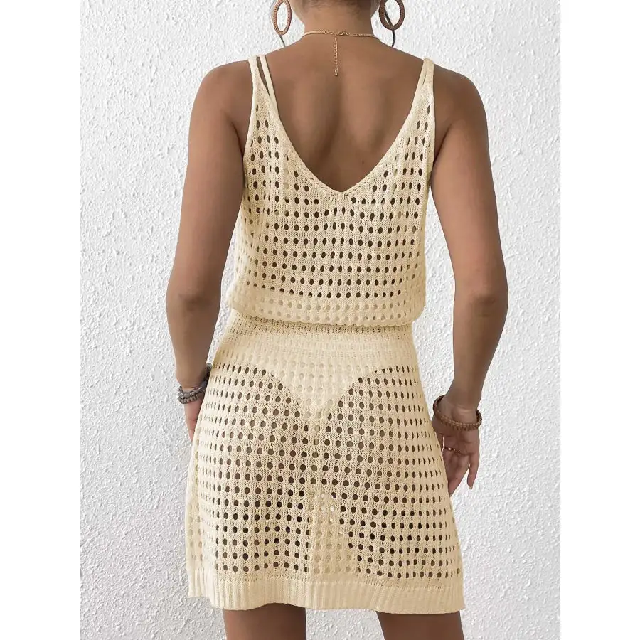 Everyday Crochet Knit Cover Up Mini Dress