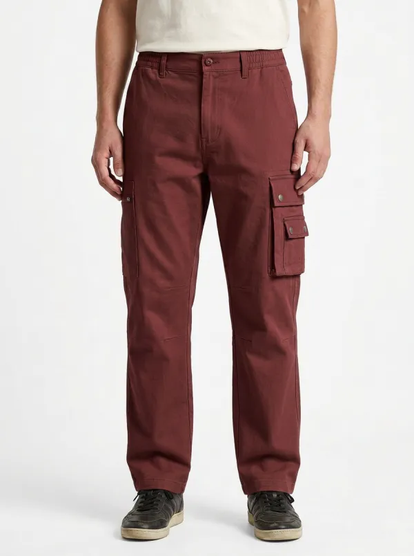 Men's Casual Khaki Multi-Pocket Cargo Pants