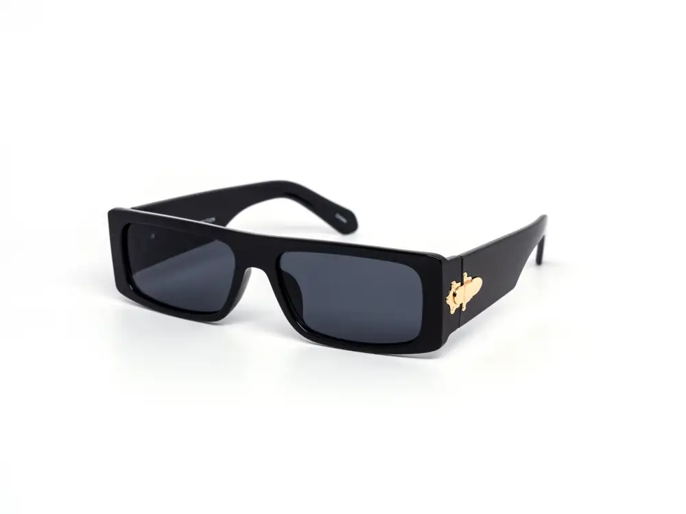 12-Pack Chunky Rectangle Dark Lens Sunglasses