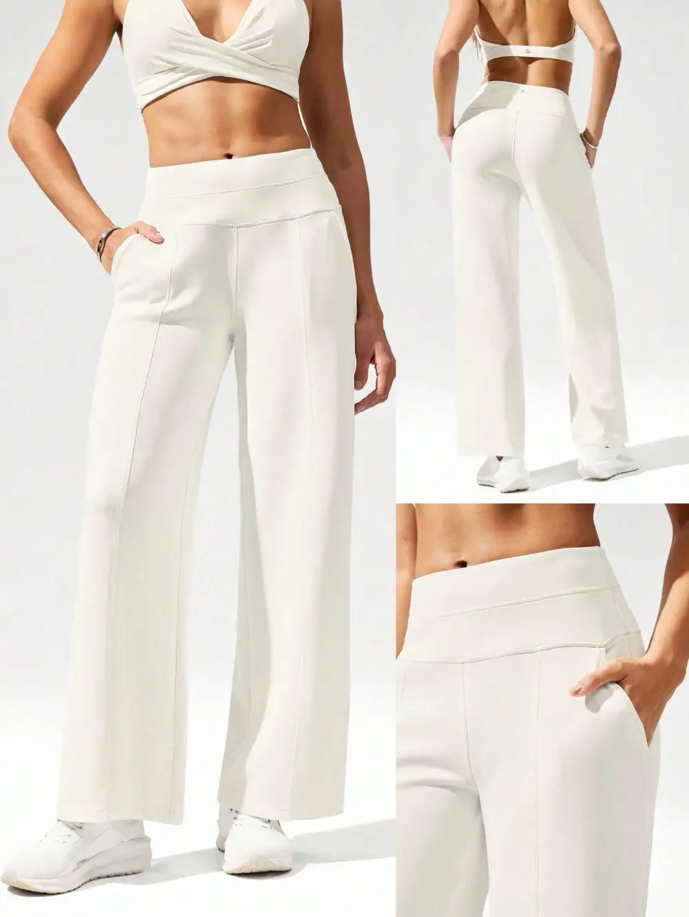 Soft And Comfortable Crewneck Sweatshirt Wide-Leg Pants Set