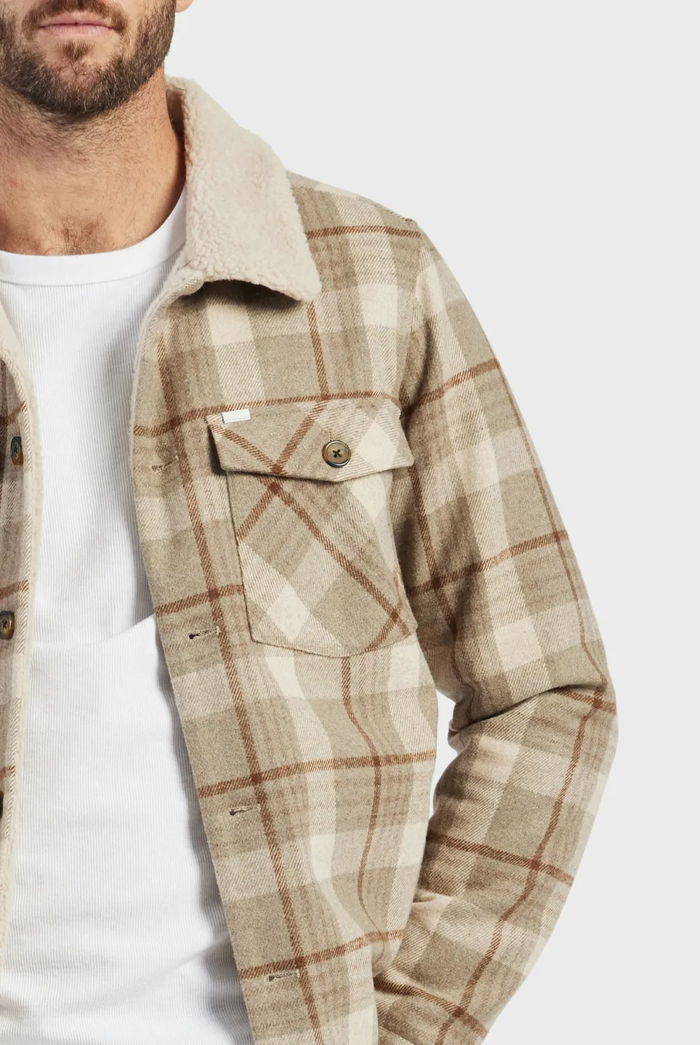 Checkered Plaid Jacket with Collar