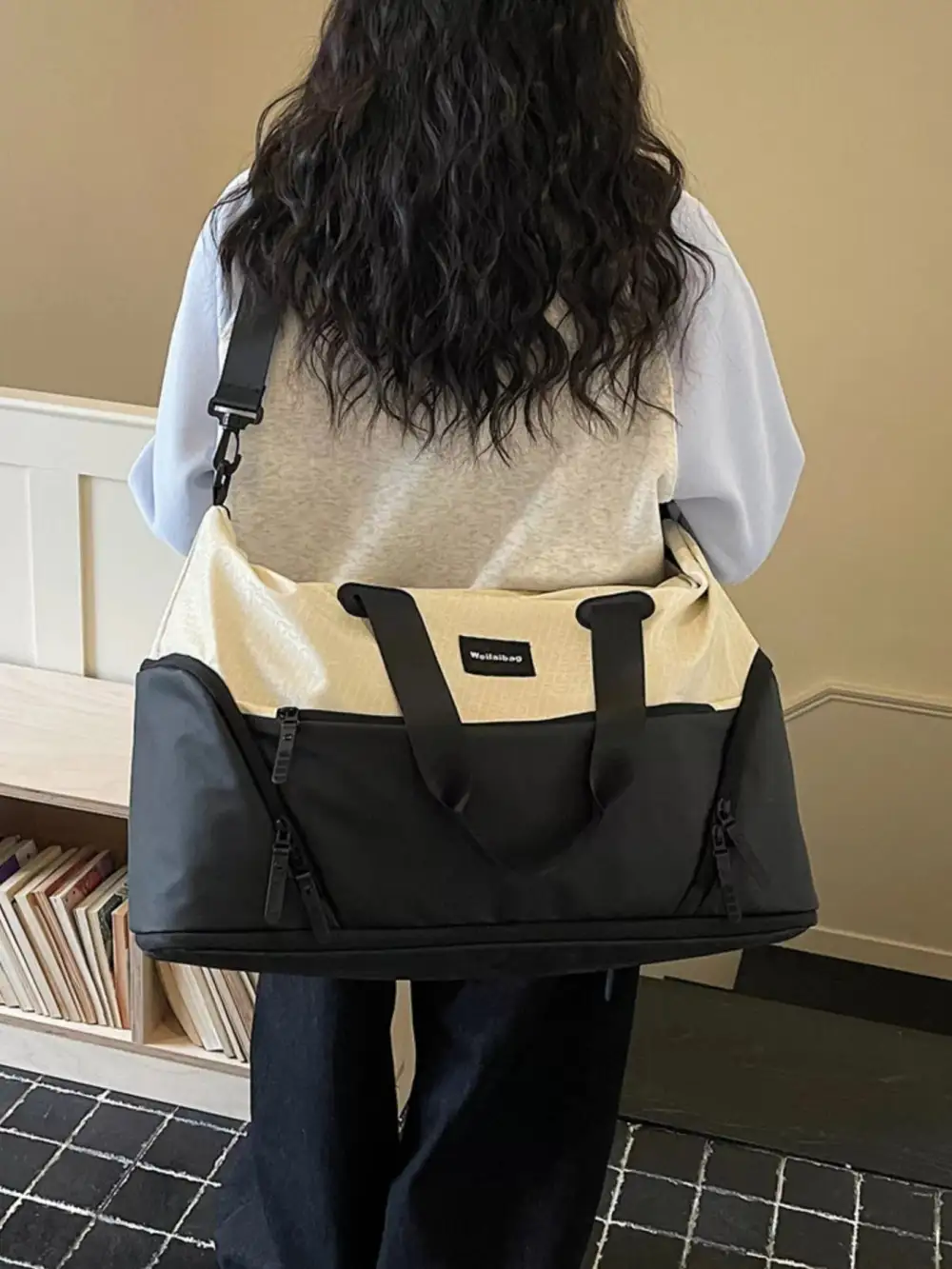 Two-tone Duffle Duffel Bag