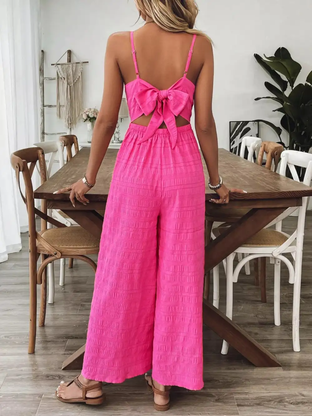 Polished Wide Leg Sleeveless Jumpsuit