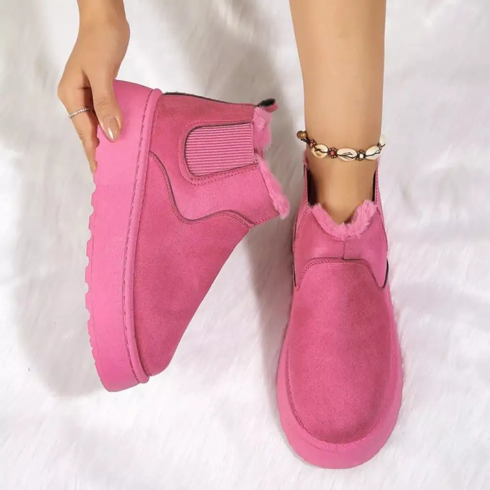 Round Toe Platform Ankle Boots