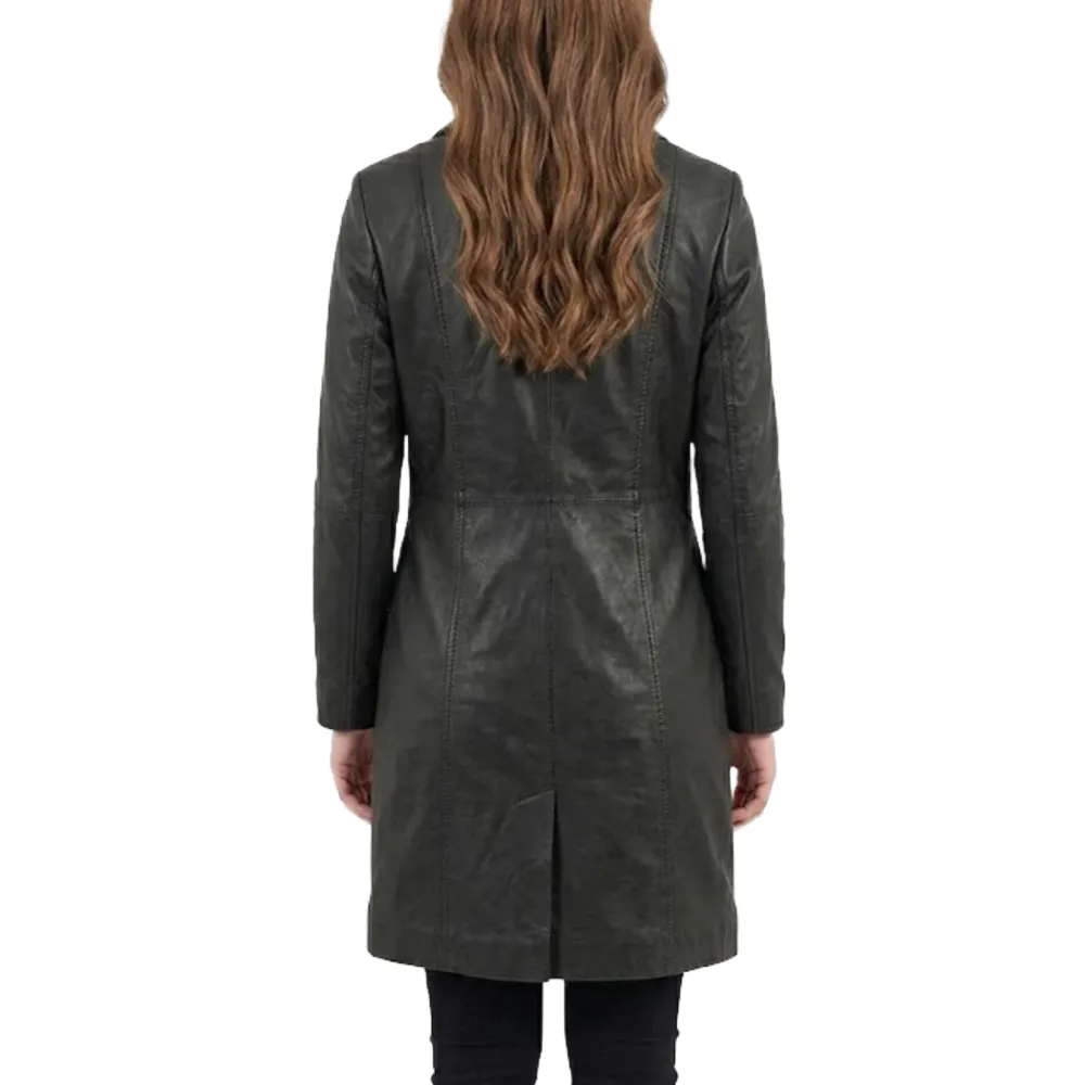 Mid Length Sheepskin Trench Coat