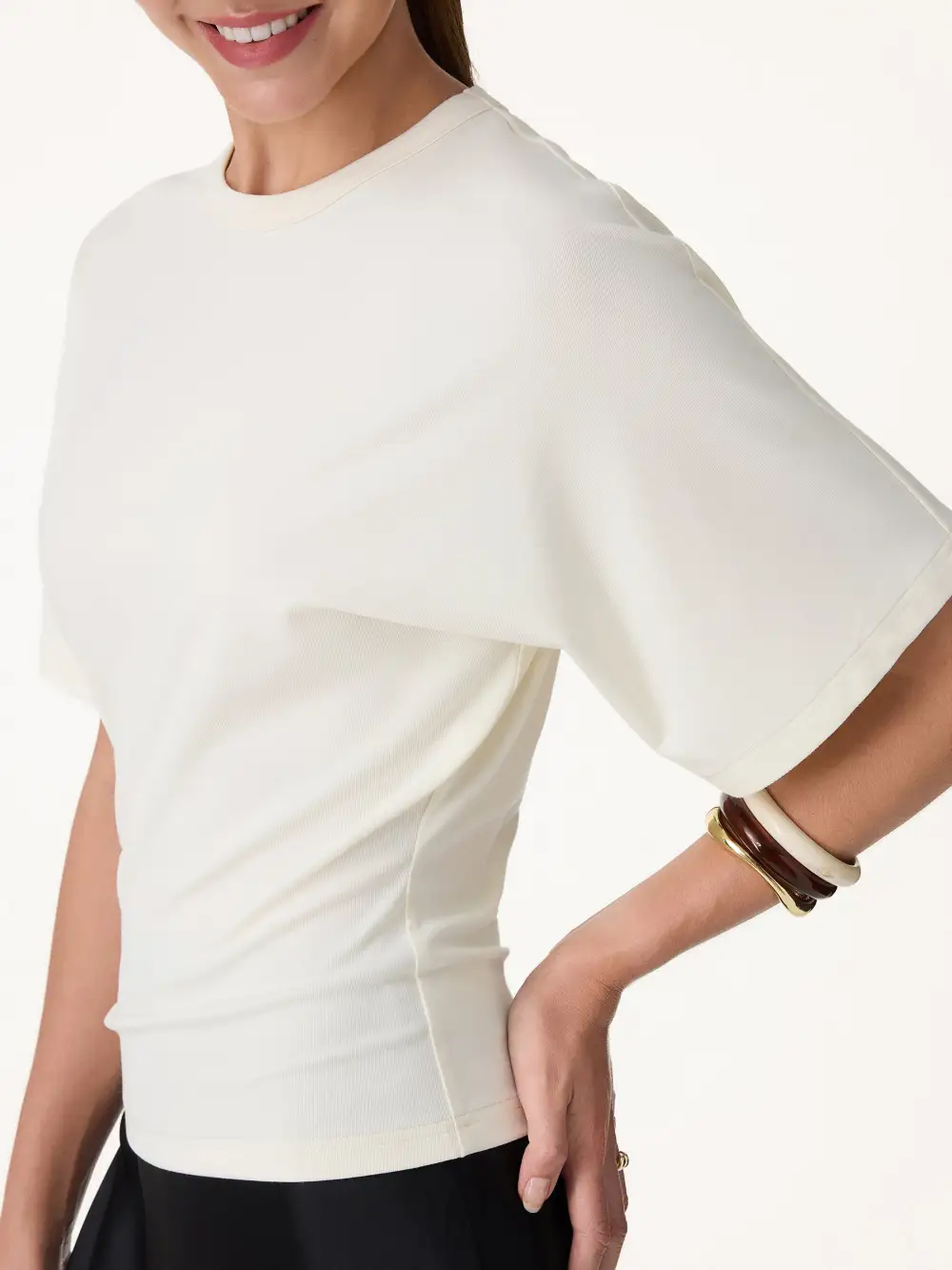 Cotton-Blend Tee Everyday Top