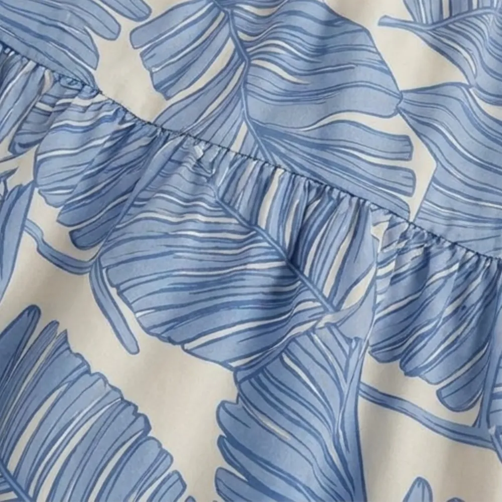 Floral Printed Palm Maxi Dress