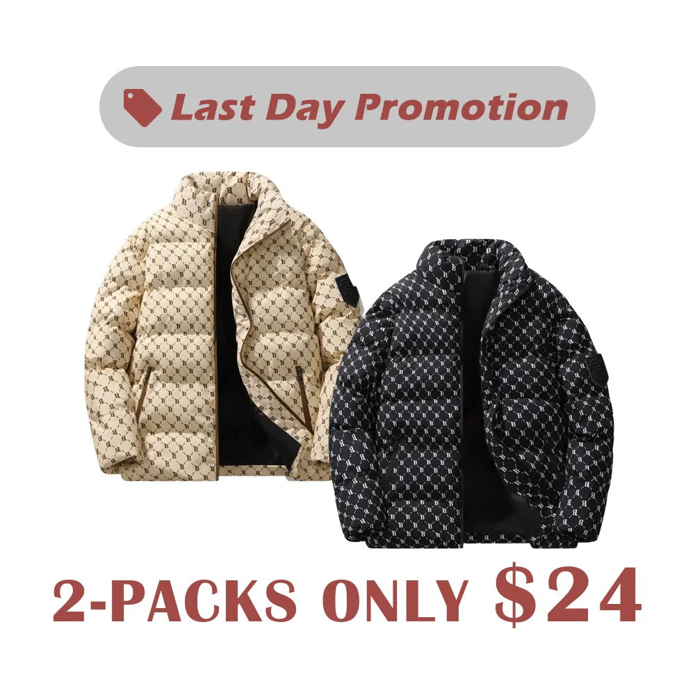 🔥Men's Lightweight Quilted Hooded Jacket - Windproof Warm Winter Coat