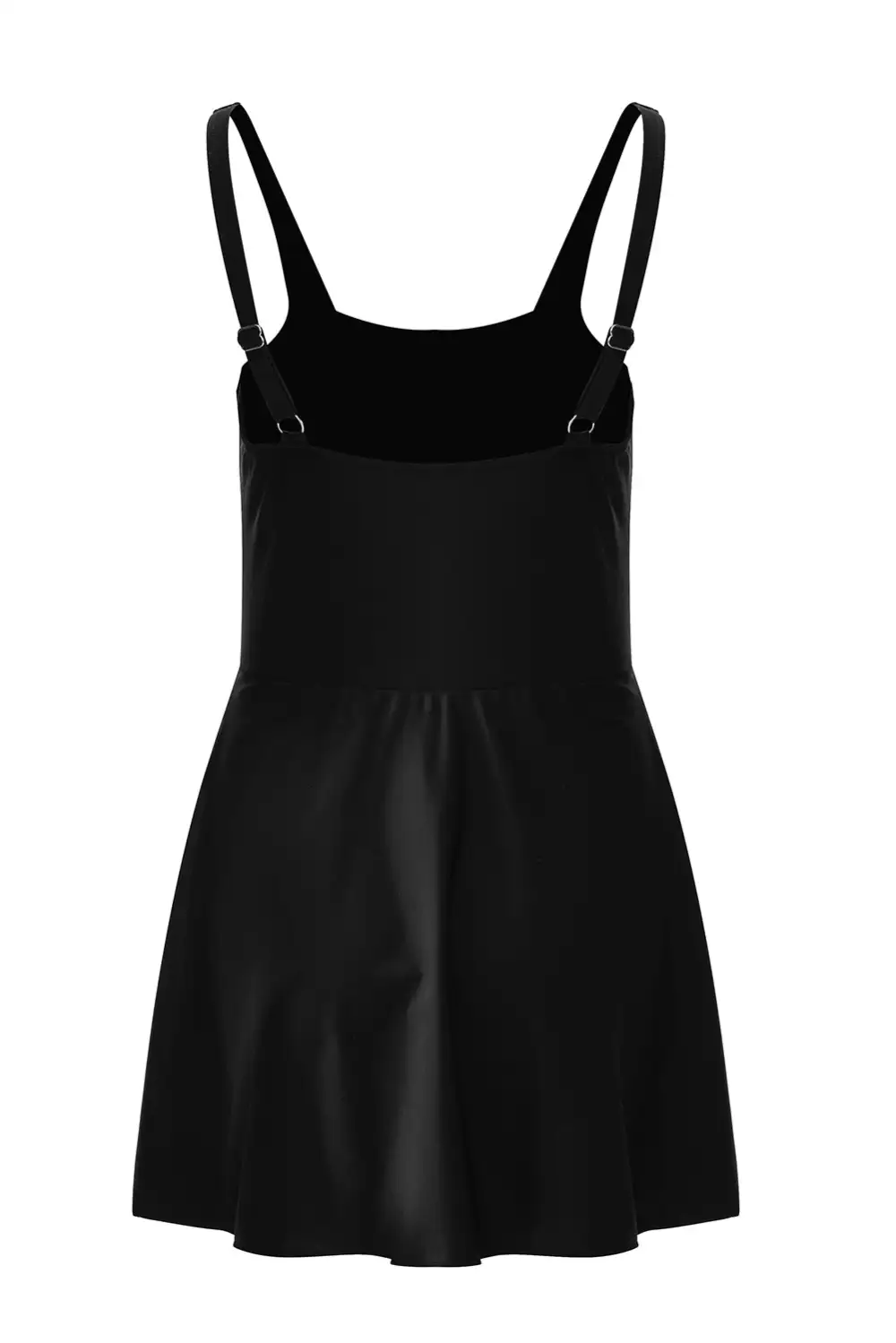Side Tied Waist Square Swim Dress