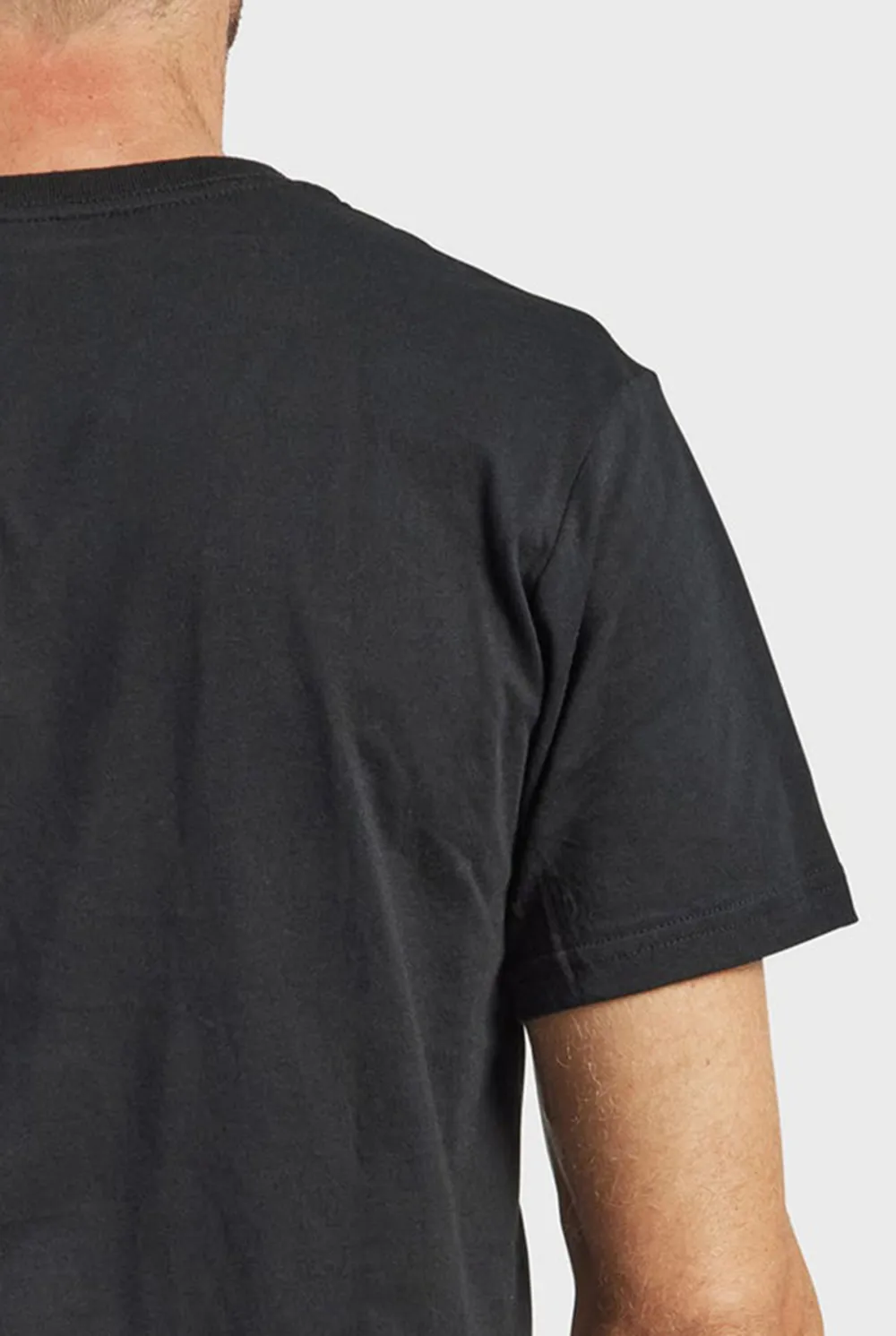 Black Short Sleeve Crew Neck Tee