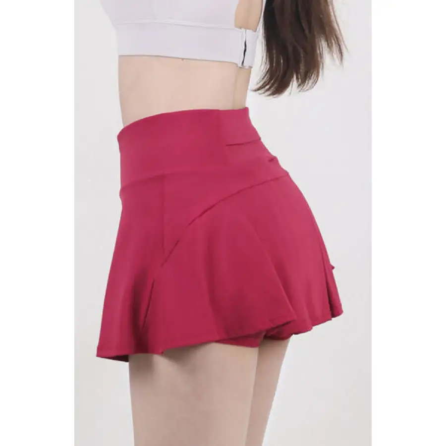 High Waist Pleated Active Skirt