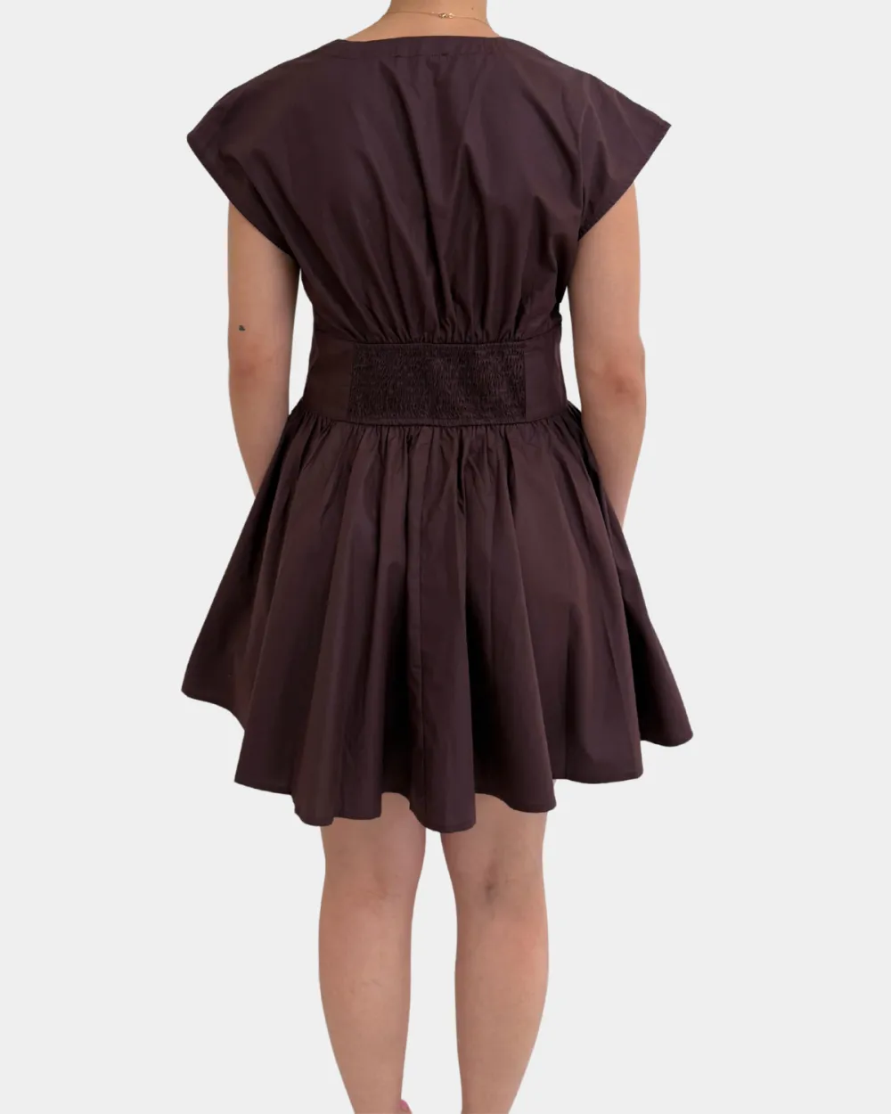 Relaxed Gathered Waist Mini Dress