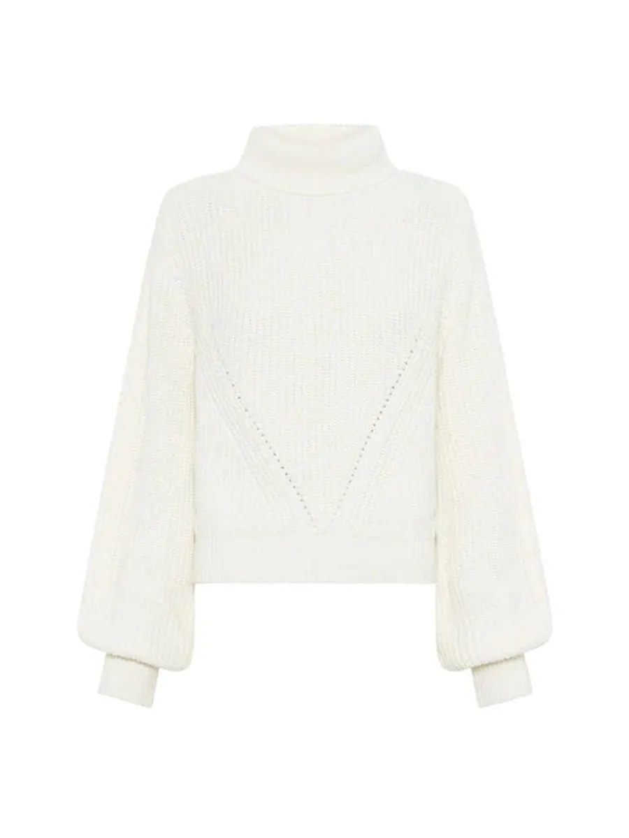High Neck Cotton Knit