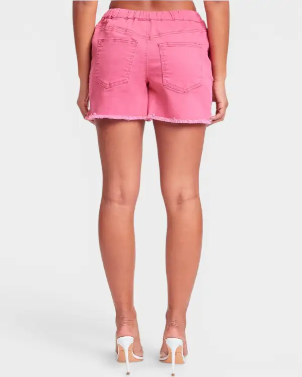 Drawstring Denim Shorts