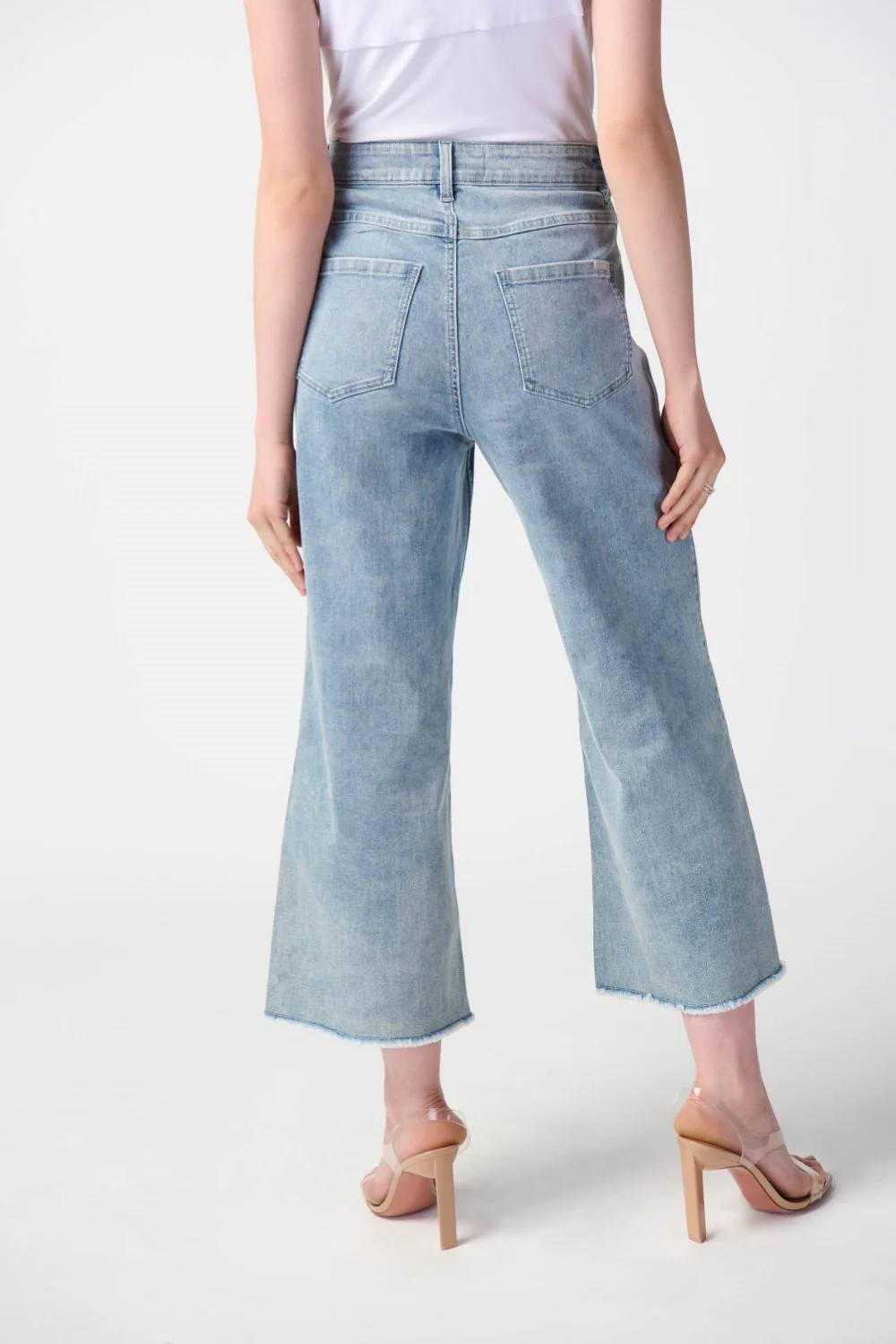 Light Blue Split - Hem Cropped Jeans