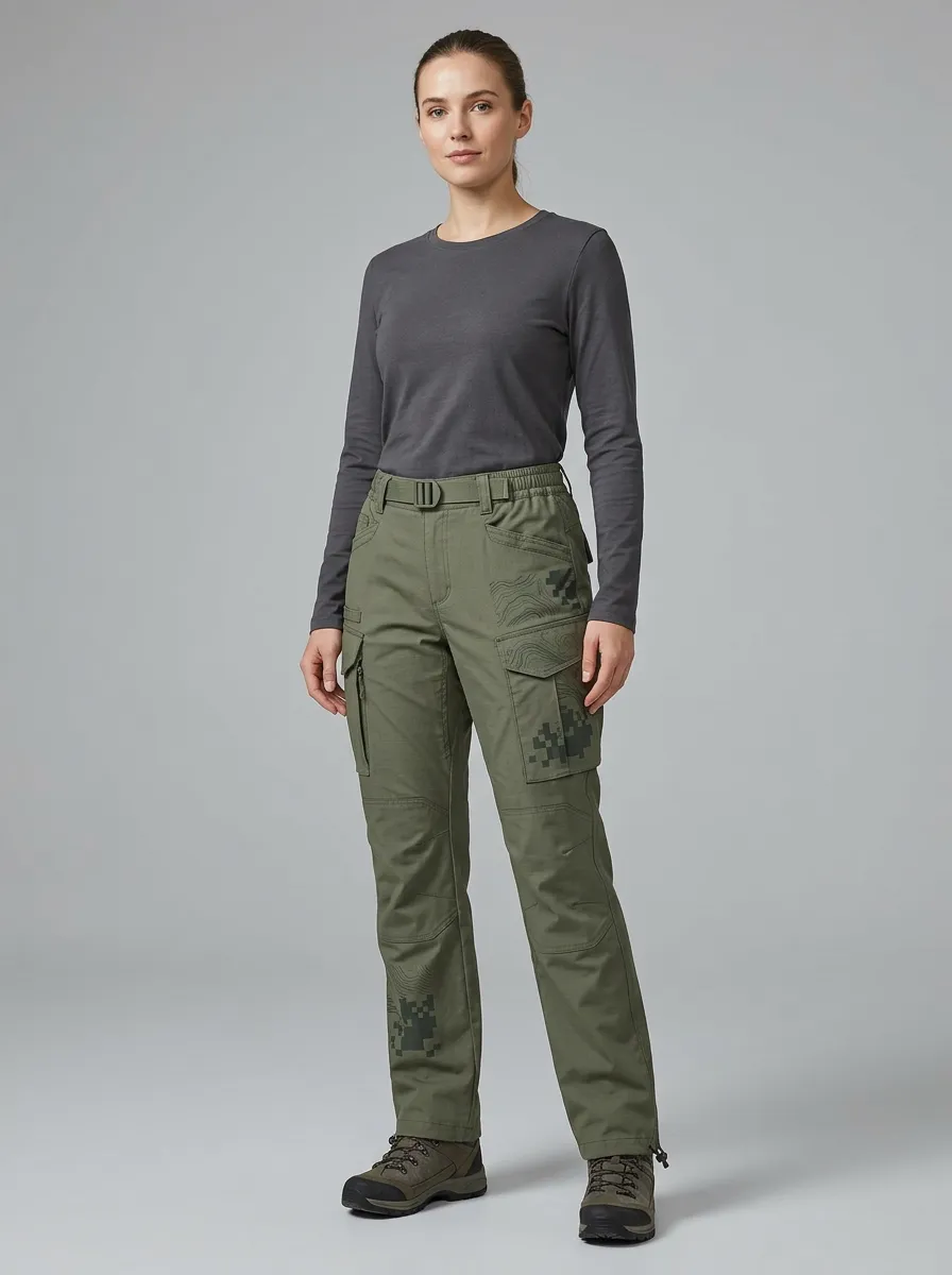 Tactical Outdoor Topographic Pixel Trail Cargo Pants