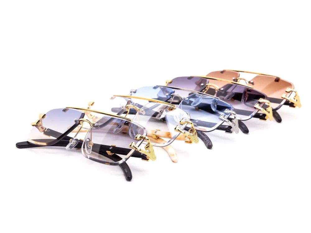12-Pack Rimless Aviator Gradient Sunglasses
