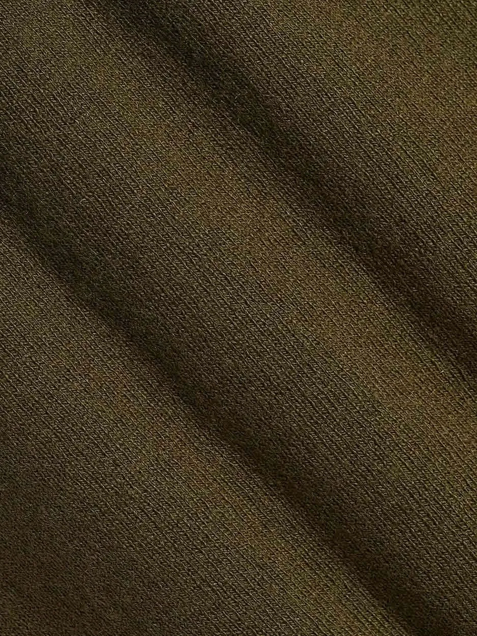 Olive Green Long-Sleeve Crew-Neck Sweater