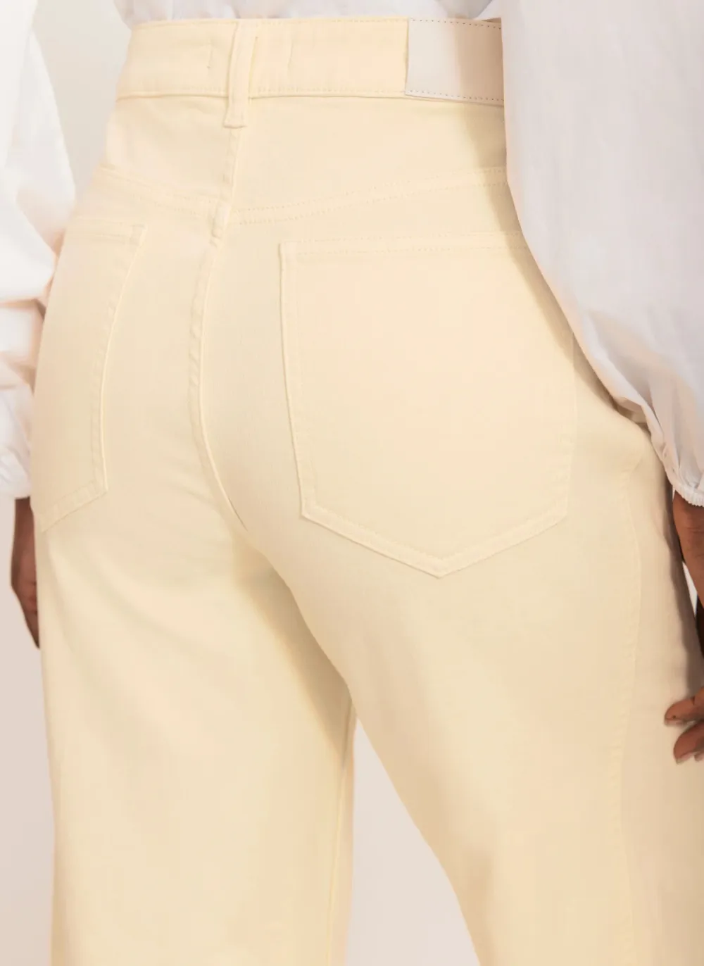 Plain Casual Style Wide-Leg Jeans