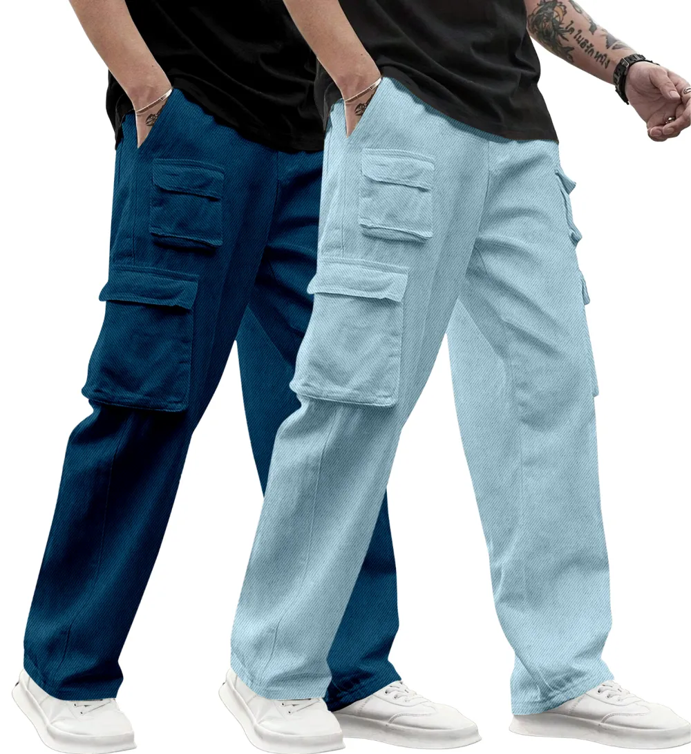 Tapered Travel Cotton For Track Cargo Pants