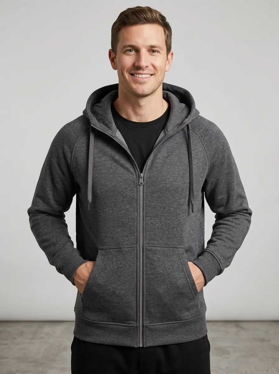 Active Mountain Graphic Zip-Up Casual Look Men's Sport Jacket