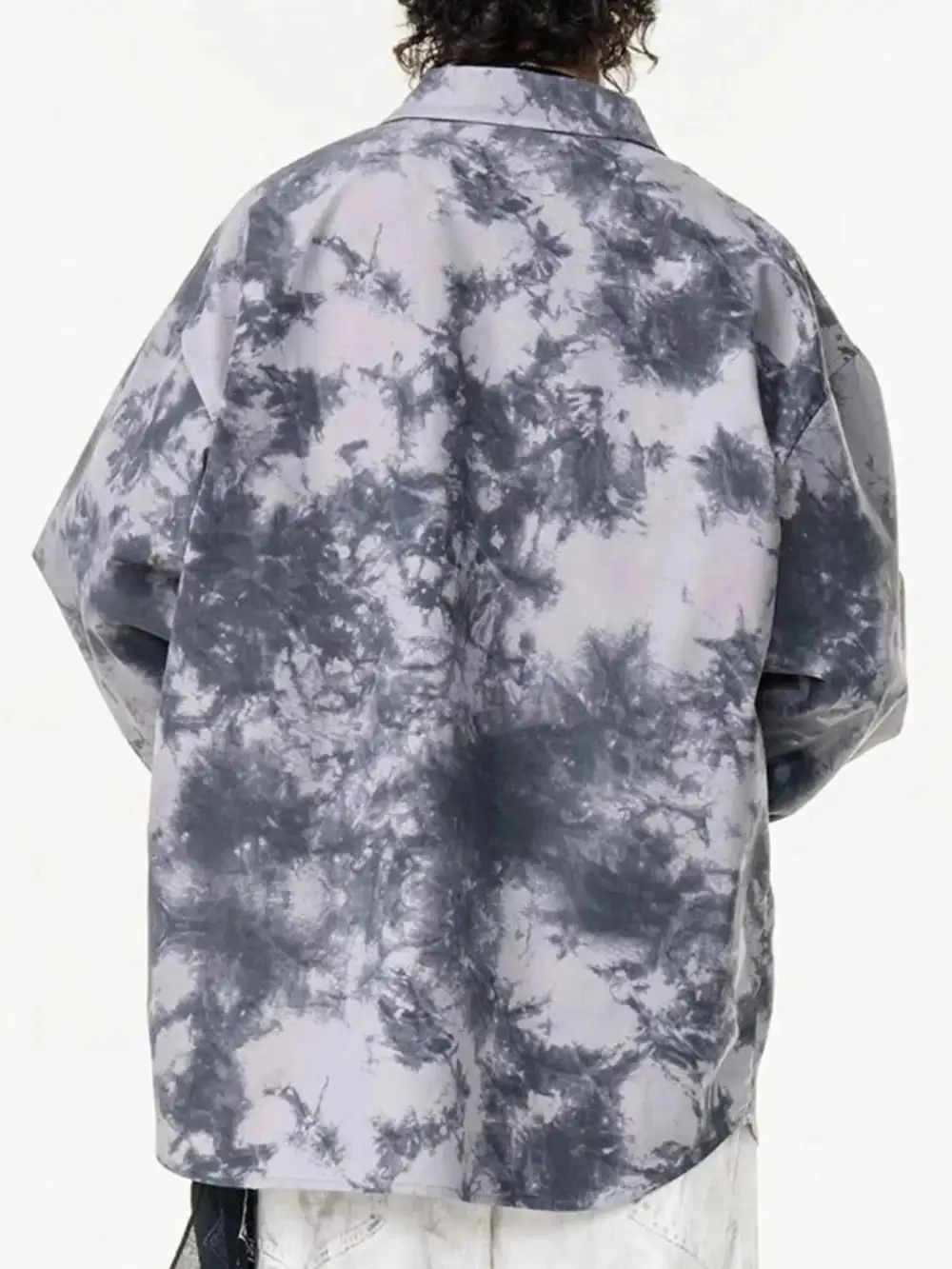 Tie-Dye Oversized Button-Up Shirt