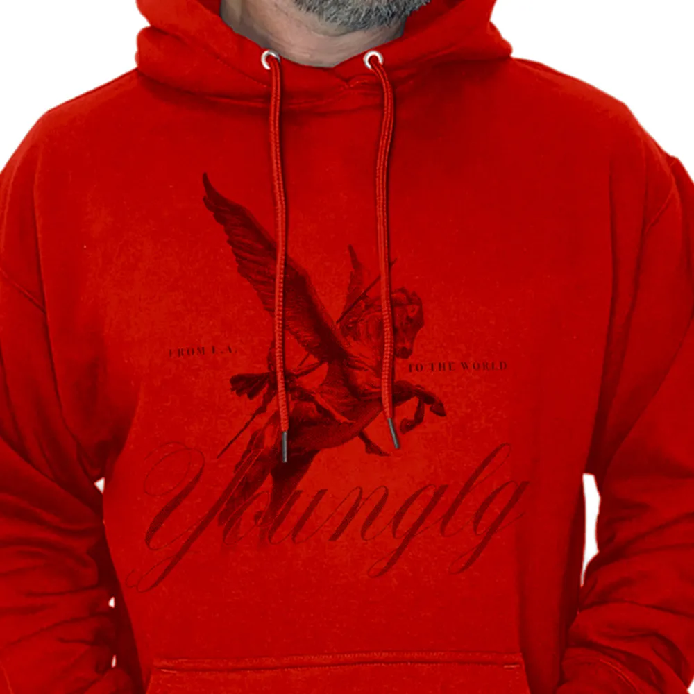 Pegasus Graphic Beige Hoodie With Vintage Aesthetic