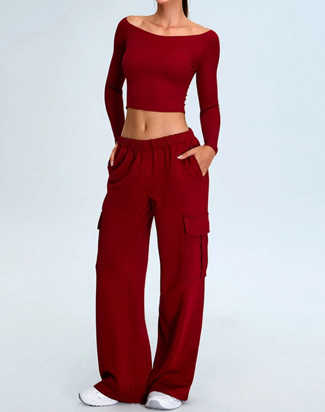 Off-Shoulder Active Jumpsuit