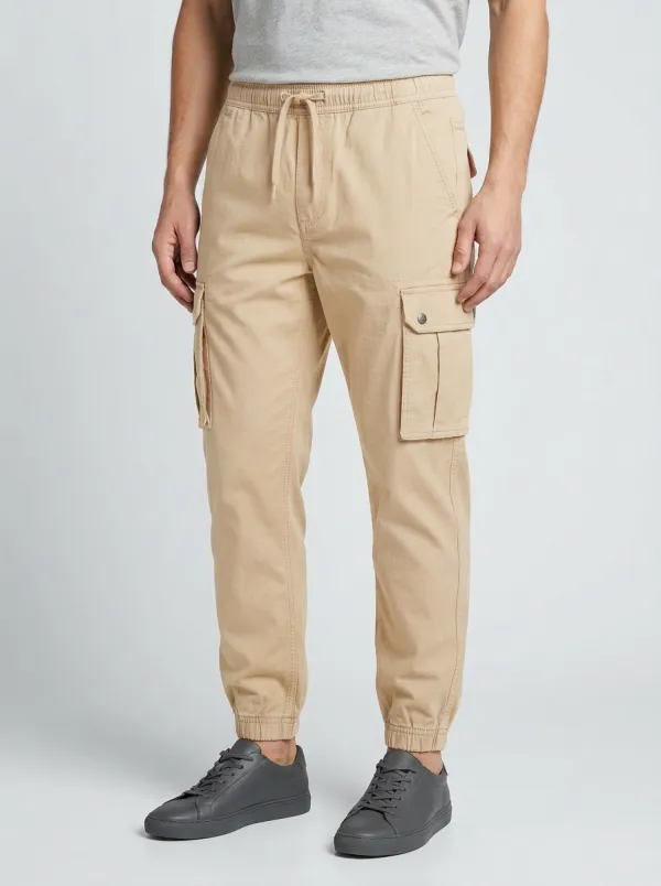Elastic-Waist Men's Cargo Pants