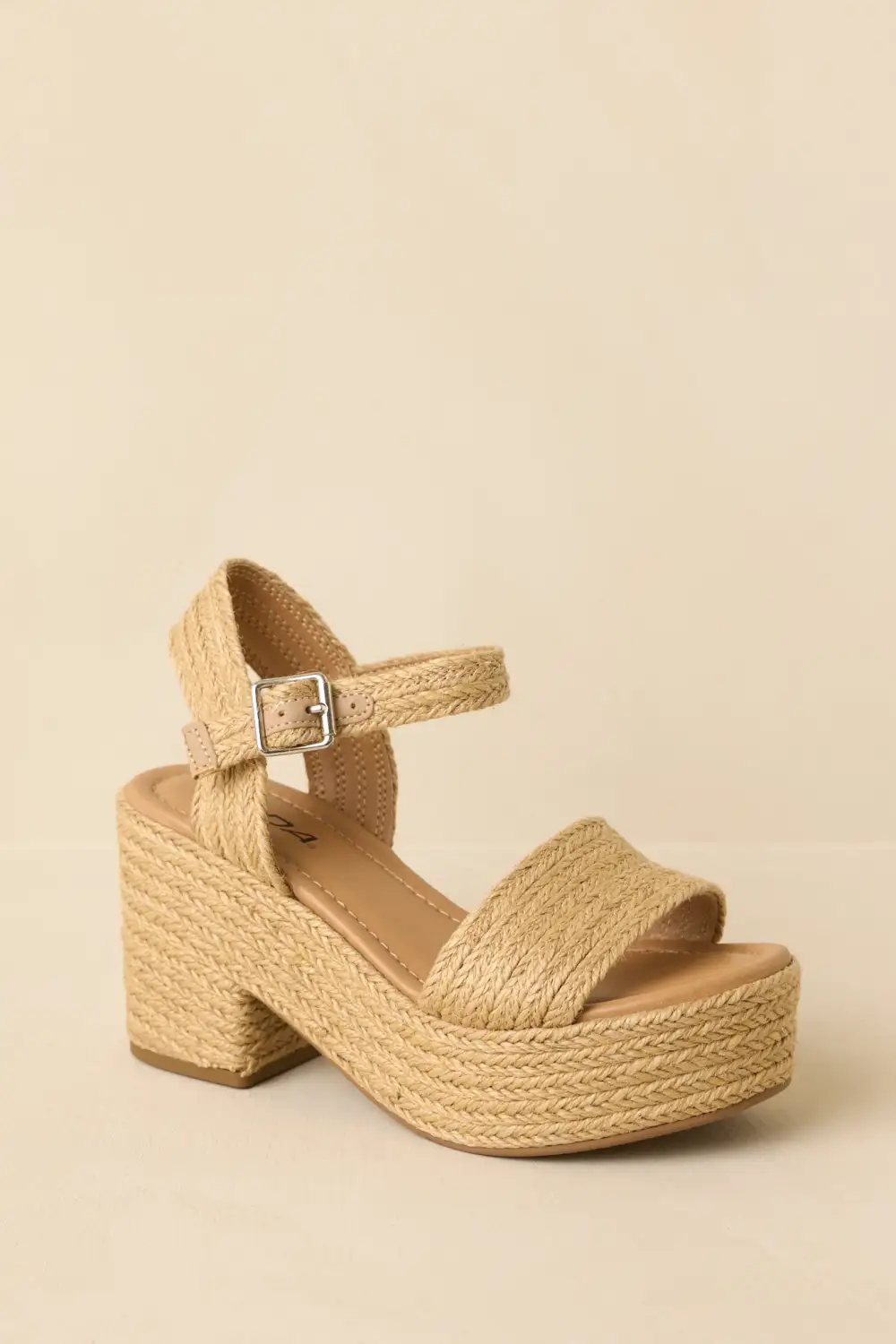 Raffia Platform Heels