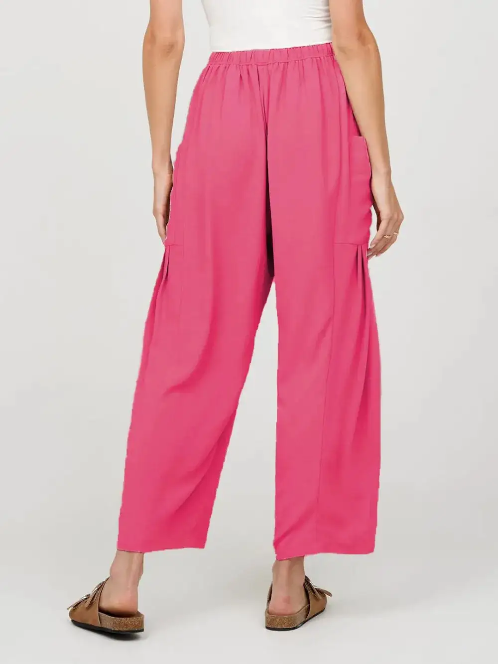 Polished Wide Leg Pocket Detail Pants