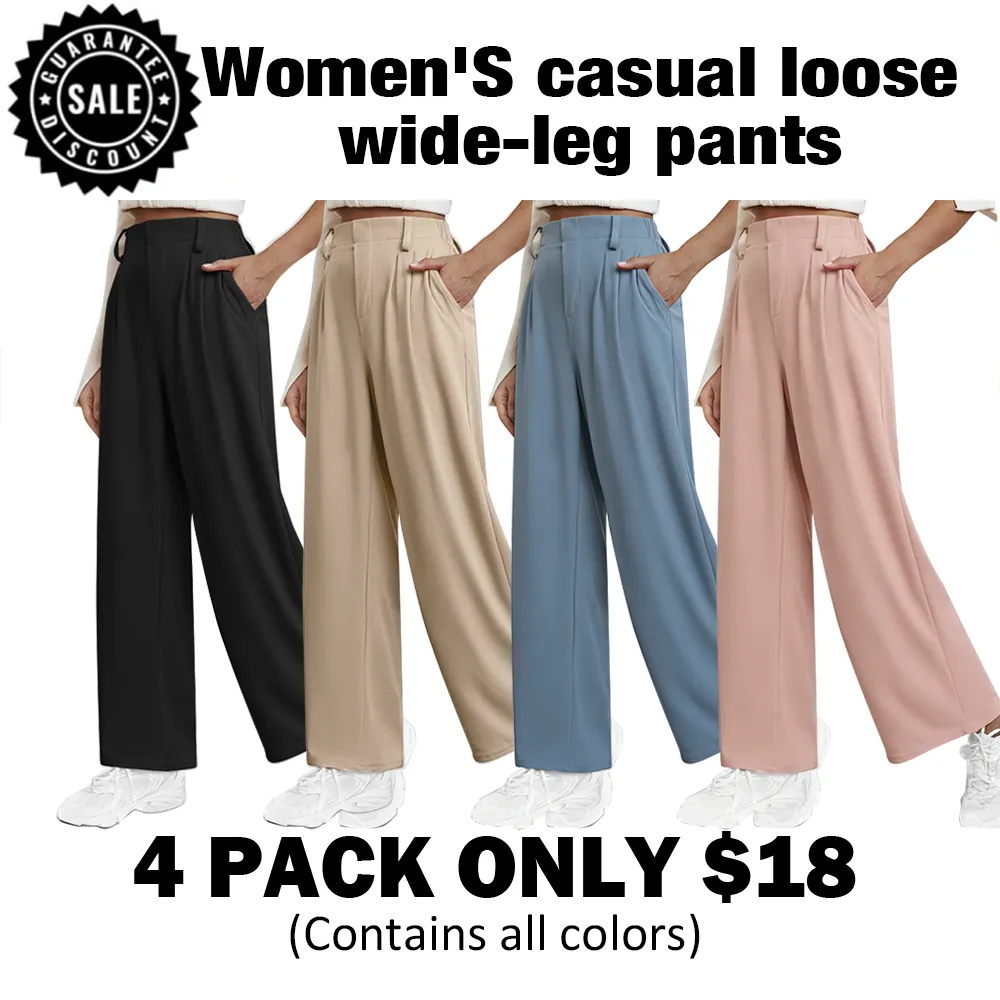 Women'S Casual Loose Wide-Leg Pants🔥8-Pack - Only $24