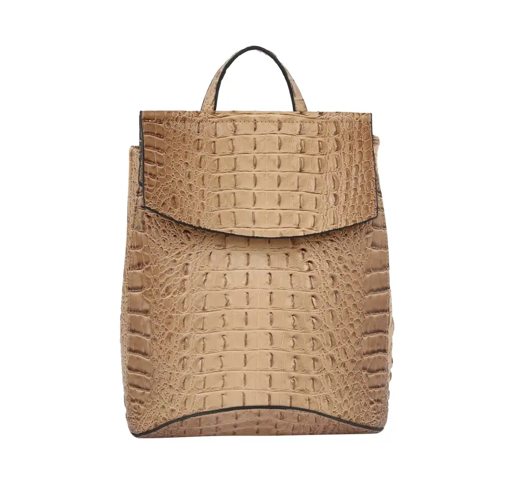 Croc Texture Shoulder Backpack