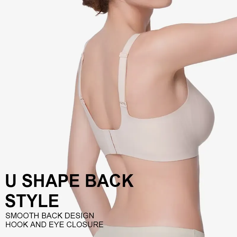 Jelly Wireless Women Comfortable Push Up Bras Wireless Seamless Full Coverage Bra Buttery Soft Everyday Tshirt Bra