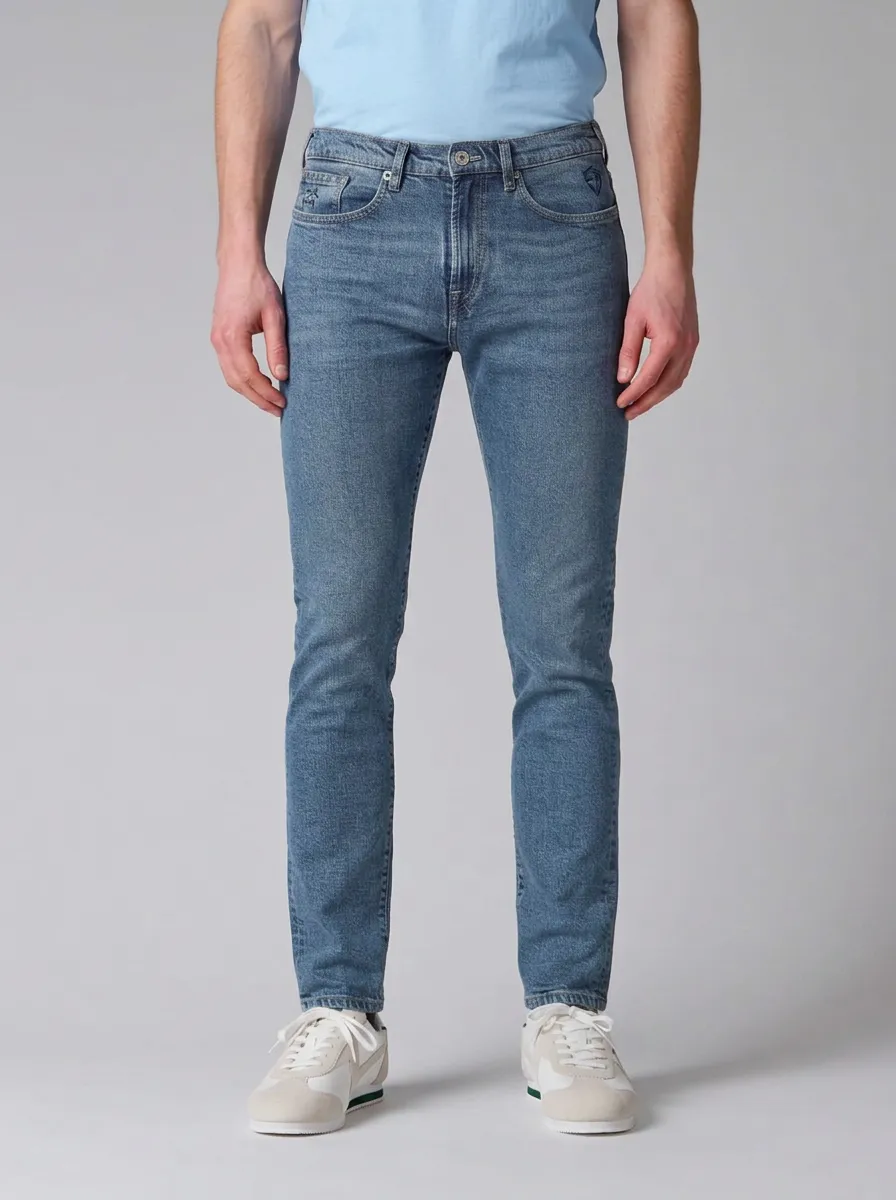 Men's Refined Weekend Casual Wear Stretch Denim Jeans