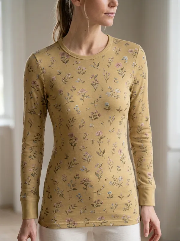 Women's Daisy Sprig Long Sleeve Thermal Top