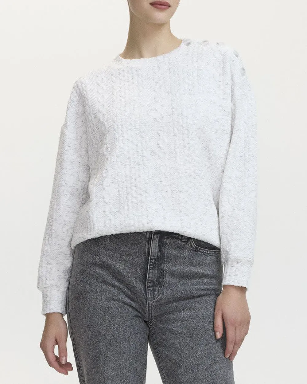 Casual Long-Sleeve Crew-Neck Sweatshirt