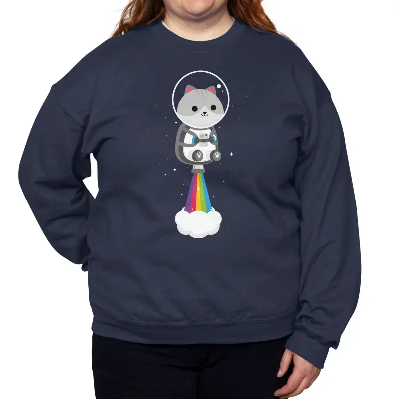 Rainbow Jetpack Astronaut Cat Sweatshirt