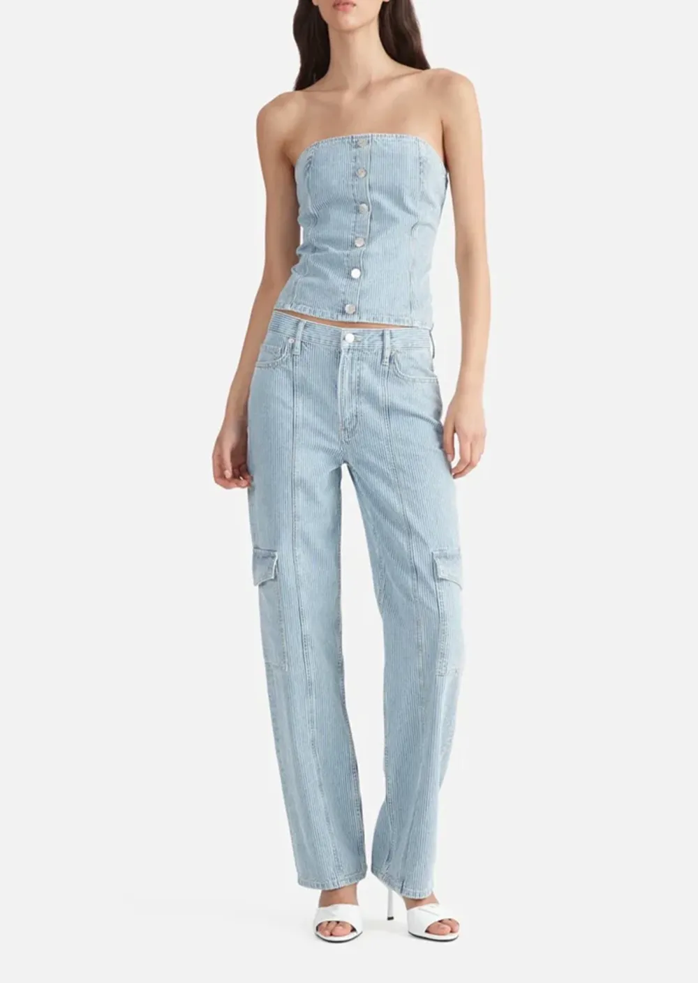 SLIM FIT DENIM UTILITY PANT